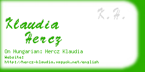 klaudia hercz business card